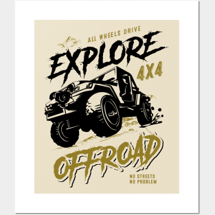 Offroad car 4x4 - Offroading - Explorer Posters and Art